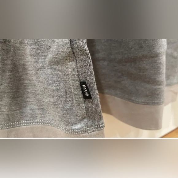 Boss Hugo Boss Gray Italian V-Neck Slim Fit Long Sleeve Sweater Size M - Picture 5 of 9
